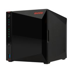 ASUSTOR Nimbustor 4 (AS5304T) 4-Bay NAS Enclosure (No Drives), Quad Core 2.5GHz CPU, 4GB DDR4, USB3.2, 2.5 GbE Ports, Diamond-cut Exterior