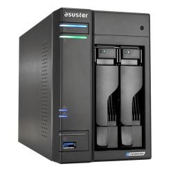 ASUSTOR AS6602T Lockerstor 2-Bay NAS Enclosure (No Drives), Quad Core CPU, 4GB DDR4, USB 3.2, 2 x 2.5G LAN,  2 x M.2 NVMe