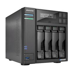 ASUSTOR AS6604T Lockerstor 4-Bay NAS Enclosure (No Drives), Quad Core CPU, 4GB DDR4, USB 3.2, 2 x 2.5G LAN,  2 x M.2 NVMe