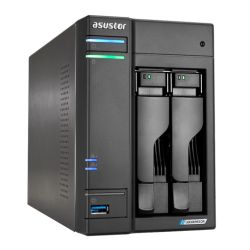 ASUSTOR AS6702T Lockerstor 2 Gen2 2-Bay NAS Enclosure (No Drives), Quad Core CPU, 4GB DDR4, USB 3.2, 2 x 2.5G LAN, 4 x M.2 NVMe