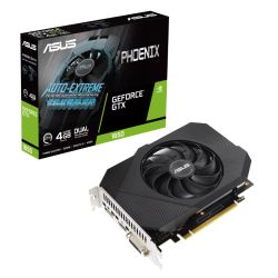 Asus Phoenix GTX1650 V2, 4GB DDR6, DVI, HDMI, DP, 1620MHz Clock, Compact Design, 6-pin power required