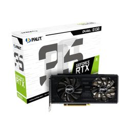 Palit RTX3050 DUAL, PCIe4, 8GB DDR6, HDMI, 3 DP, 1777MHz Clock, RGB Lighting