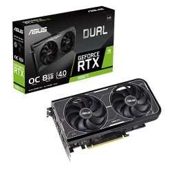 Asus DUAL RTX3060 Ti OC, PCIe4, 8GB DDR6X, HDMI, 3 DP, 1710MHz Clock, Overclocked