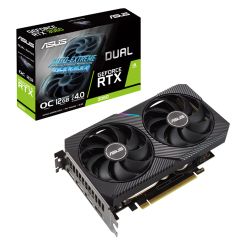 Asus DUAL RTX3060 V2 OC, PCIe4, 12GB DDR6, HDMI, 3 DP, 1867MHz Clock, RGB Lighting, Overclocked, LHR