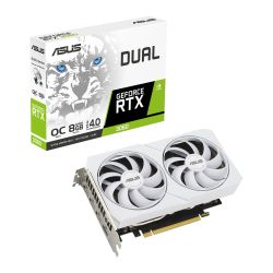 Asus DUAL RTX3060 OC White, PCIe4, 8GB DDR6, HDMI, 3 DP, 1867MHz Clock, Overclocked