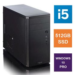 Spire MATX Tower PC, Fractal Core 1100 Case, i5-11400, 8GB 3200MHz, 512GB SSD, Bequiet 450W, No Optical, KB & Mouse, Windows 10 Pro