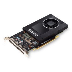 PNY Quadro P2200 Professional Graphics Card, 5GB DDR5X, 1280 Cores, 200GB/s, 3.8 TFLOPs, 4 DP 1.4, Single Slot, OEM (Brown Box)