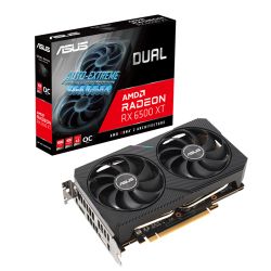 Asus DUAL RX6500 XT OC, 4GB DDR6, PCIe4, HDMI, DP,  2820MHz Clock, RGB Lighting, Overclocked