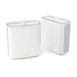 Asus AX5400 (ZenWiFi XD6S) AX5400 Wireless Dual-Band Cable Wi-Fi 6 Routers, 2 Pack, 1x GB LAN, GB WAN, AiMesh Tech, Tri-Core Processor, White