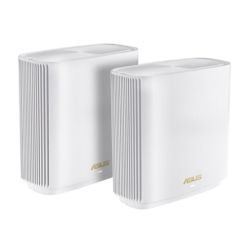 Asus (ZenWiFi AX XT8) AX6600 Wireless Tri-Band Cable Wi-Fi 6 Routers, 2 Pack, USB 3.1 Gen1, 2.5G WAN, AiMesh Tech, White