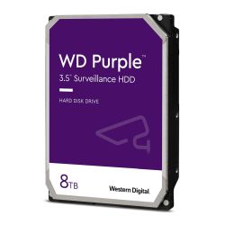 WD 3.5'', 8TB, SATA3, Purple Surveillance Hard Drive, 7200RPM, 256MB Cache, OEM