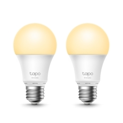 TP-LINK (TAPO L510E 2-Pack) Wi-Fi LED Smart Light Bulb, Dimmable, App/Voice Control, Screw Fitting