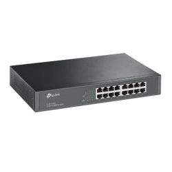 TP-LINK (TL-SF1016DS) 16-Port 10/100Mbps Unmanaged Rackmount Switch, 13-inch Steel Case