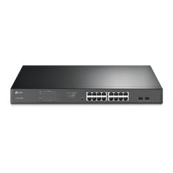 TP-LINK (TL-SG1218MPE) 16-Port Gigabit PoE+ Easy Smart Switch, 2 SFP Ports, Rackmountable