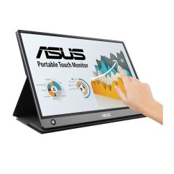 Asus 15.6'' Portable IPS Touchscreen Monitor (ZenScreen MB16AMT), 1920 x 1080, USB-C (USB-A adapter), micro-HDMI, 7800mAh Battery, Auto-rotatable, Hybrid Signal, Smart Case Stand