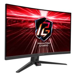 Asrock 27'' Phantom Gaming FHD Curved Monitor (PG27F15RS1A), 1920 x 1080, 1ms, 2 HDMI, DP, 240Hz, HDR 10, VESA