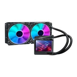 Asus ROG Ryujin II 240mm Liquid CPU Cooler, 2 x 12cm ROG ARGB Fans, Customisable 3.5'' LCD Display