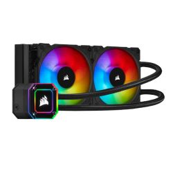 Corsair iCUE H100i ELITE CAPELLIX 240mm RGB Liquid CPU Cooler, 2 x 12cm ML120 RGB PWM Fans