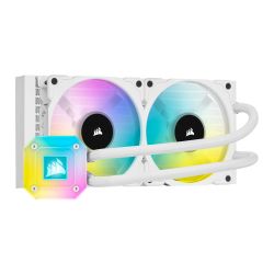 Corsair iCUE H100i ELITE CAPELLIX 240mm RGB Liquid CPU Cooler, 2 x 12cm ML120 RGB PWM Fans, White