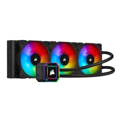 Corsair iCUE H150i ELITE CAPELLIX 360mm RGB Liquid CPU Cooler, 3 x 12cm ML120 RGB PWM Fans, Black