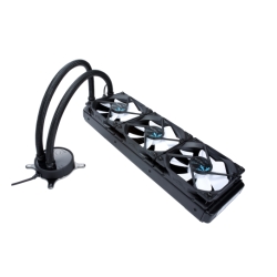 Fractal Design Celsius S36 360mm Liquid CPU Cooler, 3 x 12cm PWM Fans, Intelligent Temp-Control, Fan Hub, G 1/4'' Thread, Black & White