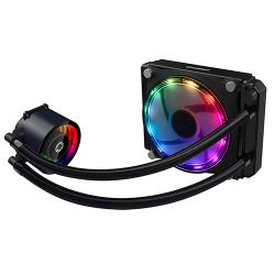 GameMax Ice Chill 120mm ARGB Liquid CPU Cooler, 12cm ARGB Fan, Infinity Mirror RGB Pump Head